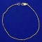 Box Link Chain Bracelet Or Anklet In 14k Yellow Gold