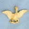 Diamond Cut American Eagle Pendant In 10k Yellow Gold