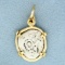 Replica Old Spanish Coin Pendant In 14k Yellow Gold