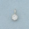 1/8ct Diamond Solitaire Pendant In 14k White Gold