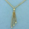 Rope Link Tassel Chain Necklace In 14k Yellow Gold