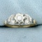 Vintage Solitaire Diamond Promise Ring In 14k Yellow And White Gold