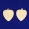 Two Heart Pendants Or Charms In 14k Yellow Gold