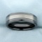 Men's Ceramic Tungsten Wedding Band Ring
