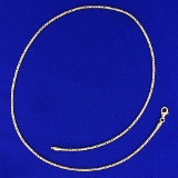 16 Inch Choker Length Snake Link Chain Necklace In 14k Yellow Gold