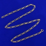 20 1/2 Inch Italian Made Figaro Chain Necklace In 14k Yellow Gold