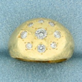 1/2ct Tw Diamond Dome Ring In 14k Yellow Gold