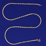18 1/2 Inch Boston Link Chain Necklace In 14k Yellow Gold