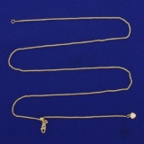 Adjustable Length Wheat Chain Necklace In 14k Yellow Gold