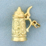 Beer Stein Pendant Or Charm In 8k Yellow Gold