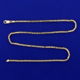 18 Inch Box Link Chain Necklace In 14k Yellow Gold