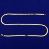15 Inch Herringbone Chain Necklace In 14k Yellow Gold