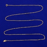 24 Inch Cable Link Chain Necklace In 14k Yellow Gold