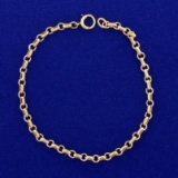Cable Link Chain Bracelet In 14k Yellow Gold