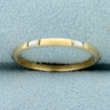 Thin Band Ring In 14k Yellow Gold With 18k White Gold Accents