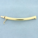 Italian Made 2 1/2 Inch Omega Link Necklace Or Bracelet Extender In 14k Yellow Gold