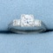 Vintage .8ct Tw 3-stone Diamond Ring In Platinum