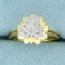 1/2ct Tw Diamond Flower Design Ring In 14k Yellow Gold