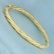 Rope Design Bangle Bracelet In 14k Yellow Gold