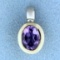 1.5ct Amethyst Pendant In 14k White Gold