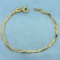 7 Inch Braided S-link Bracelet In 14k Yellow Gold