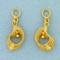 Dangle Stud Earring Enhancers In 22k Yellow Gold