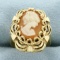 Vintage Cameo Ring In 14k Yellow Gold