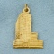 Skyscraper Office Building Pendant Or Charm In 10k Yellow Gold