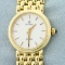 Womens Vintage Cyma Watch With Sapphire Crown In Solid 14k Yellow Gold