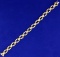 Italian Made 7 1/4 Inch Designer Link Bracelet In 14k Yellow Gold