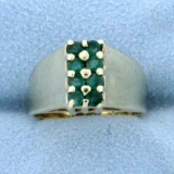 1/2ct Tw Natural Emerald Ring In 14k Yellow Gold