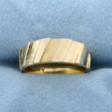 Designer Gold Band Ring In 14k Yellow Gold