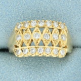 Vintage 1/2ct Tw Diamond Ring In 14k Yellow Gold