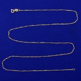 20 Inch Box Link Chain Necklace In 14k Yellow Gold