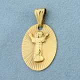 Jesus Christ Pendant In 18k Yellow Gold