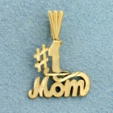 Pendant #1 Mom In 14k Yellow Gold