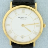 Mens Raymond Weil Wrist Watch In 18k Yellow Gold Electroplate Model 9124