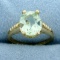 Rare 3ct Mint Green Chrysoberyl Ring In 14k Yellow Gold