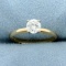 2/3ct Diamond Solitaire Engagement Ring In 14k Yellow And White Gold