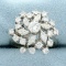 2ct Tw Diamond Flower Ring In 18k White Gold