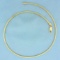 16 Inch Thin Omega Necklace In 14k Yellow Gold