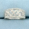 Diamond Wave Ring In 10k White Gold