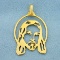 Jesus Christ Pendant In 14k Yellow Gold