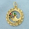 Horn Of Plenty Cornucopia Pendant In 14k Yellow Gold