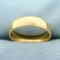 Men's Heavy And Wide Wedding Band Ring In 14k Yellow Gold