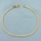 7 1/2 Inch Cobra Link Chain Bracelet In 14k Yellow Gold