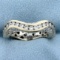 Custom Designed 1 1/2ct Tw Diamond Wave Design Band Ring In 18k White Gold