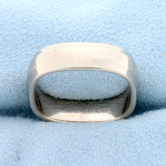 Unique Square Shaped Band Ring In 18k White Gold