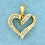 1/3ct Tw Diamond Heart Pendant In 10k Yellow Gold