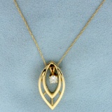 1/4ct Diamond Solitaire Pendant On Chain In 14k Yellow Gold